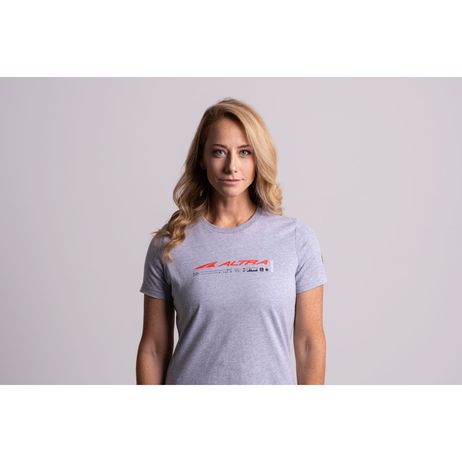 Camiseta Altra Classic Mujer Gris Claro Rojas | Costa Rica-54683099